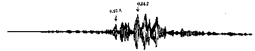 A black and white sample of a seismogram.