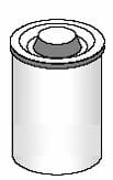 A drawing of a film clear film canister with an internal-sealing lid.