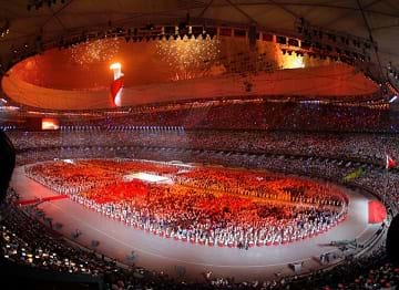 The Opening Ceremony of the 2008 Olympics in Beijing, China.