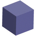 A color graphic of a cube.
