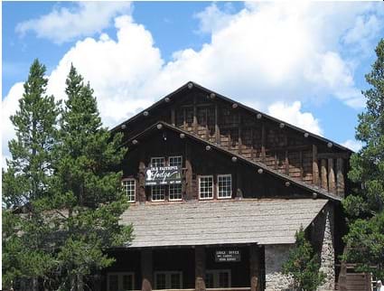 This is an image of Old Faithful Lodge in Yellowstone National Park