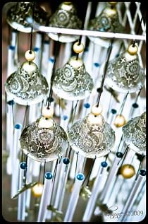 A beautiful decorated wind chime.