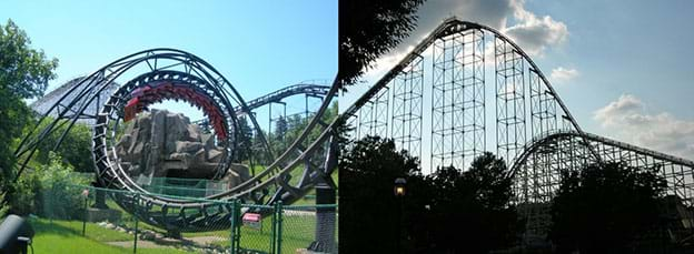 Roller Coasters Wooden Coaster Which Features A Tshaped Track Backgrounds