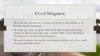 Student work exemplar showing flood mitigation strategies.